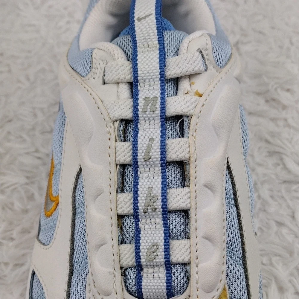 Nike XCelleration Blue Mesh White Detail Elastic Lace Step In Running Sneaker